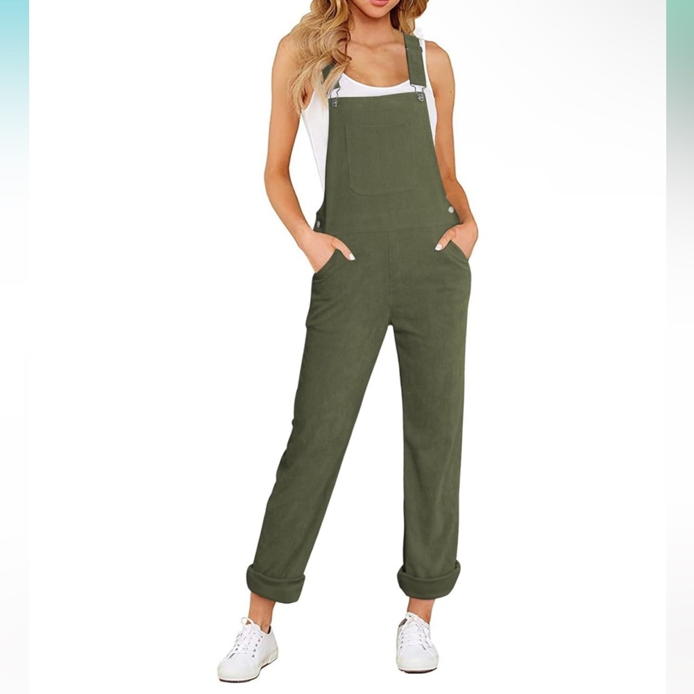 Women’s Corduroy Jumpsuits Straight Leg Bib Overalls